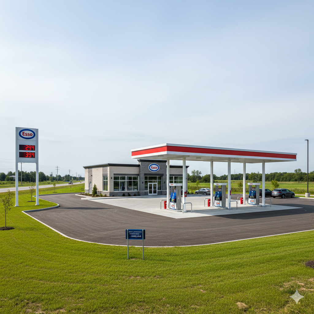 Site Plan approved Branded Gas Station for Sale